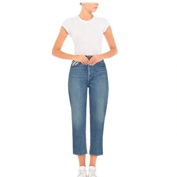 Alice + Olivia Amazing Animal Print High Rise Jeans  Size 28 NWT - Picture 5 of 13